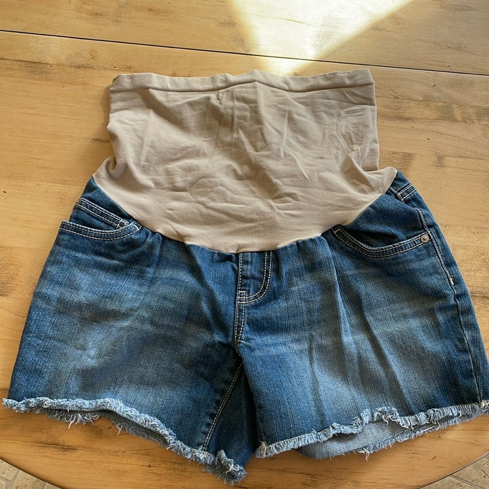 Over the Belly Band Maternity Shorts | Indigo Blue Brand